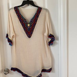 Notched Neck And Trim Cover Up